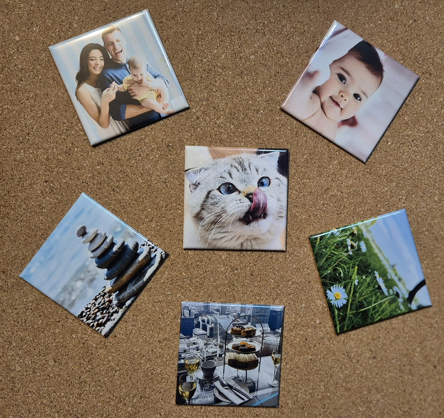Individuelle quadratische Magnete 65 x 65, 6er-Pack